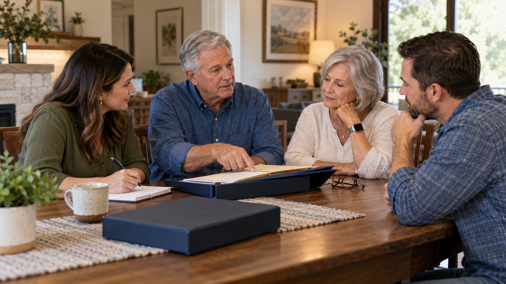 Family Discussion Over Important Documents